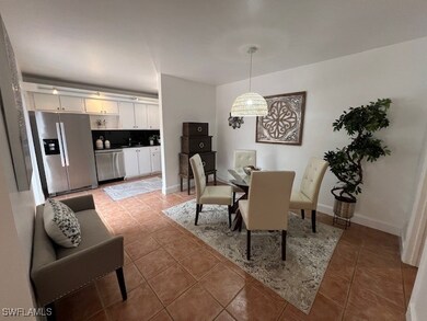 Kitchen open to dining room
