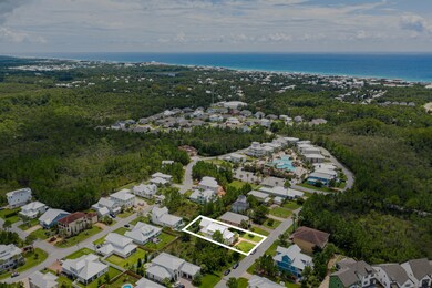 Aerial, with beach in background