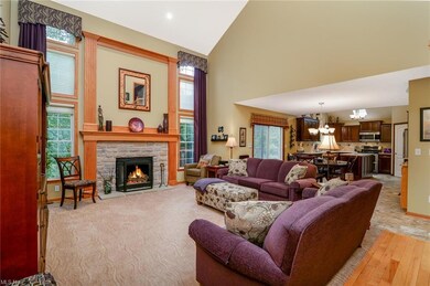 The great room flows to the updated eat-in kitchen