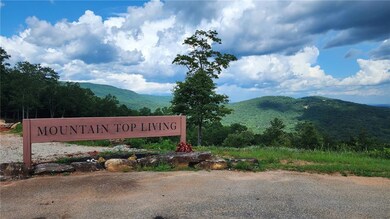 Community sign featuring a mountain view