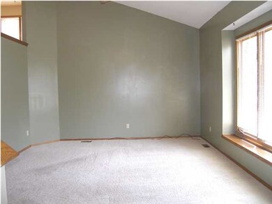 The living room as viewed from the entry foyer.
