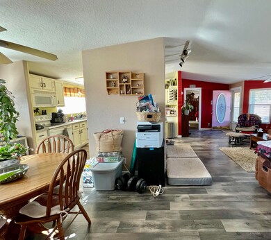 Open living dining area