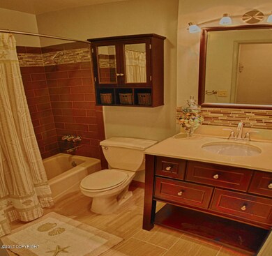Custom tile work in upstairs bathroom