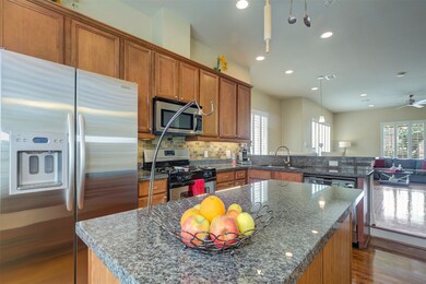 Kitchen view to the open floor living space