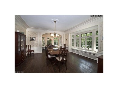 Banquet-size formal dining room overlooks the brig