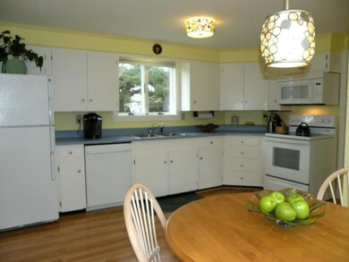Kitchen from dining nook view