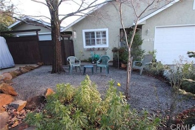 Garden area in front of home.