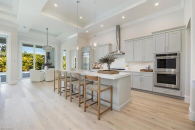 The kitchen features built-in KitchenAid french do