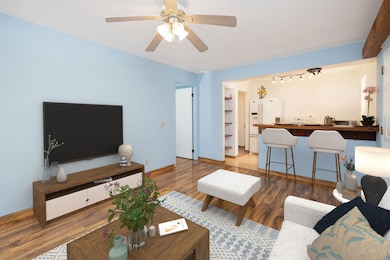 Digitally staged living area