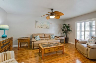 Plantation Shutters.  Main living areas have been 