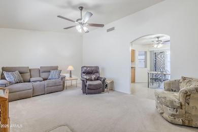 Front vaulted living room