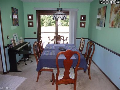 Wonderful dining room that leads out onto private 