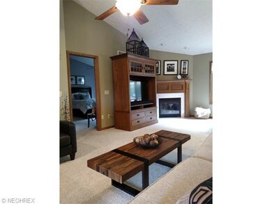 Master bedroom just off great room.