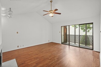 Sliding glass doors open to your private patio ove