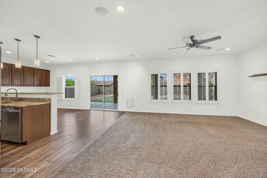 Kitchen, dining, and family room