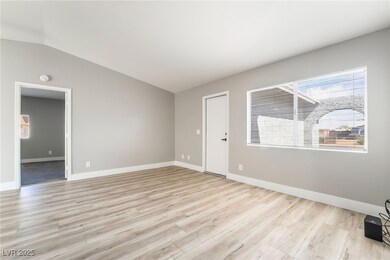 Empty room featuring light wood-style flooring, va