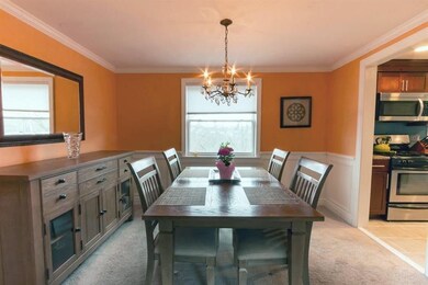 Wainscoting adds design style in the dining room.
