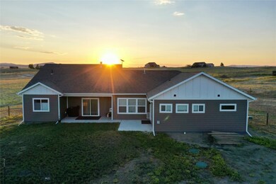 View of rear elevation at sunset