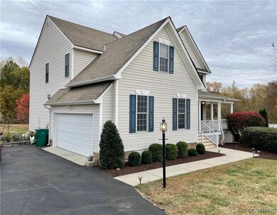 View of front property with a garage