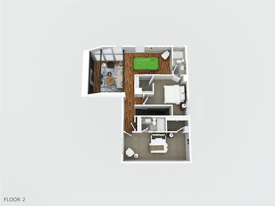 This is a floor plan of a modern 2nd floor feature