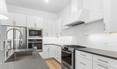 Kitchen with wall oven