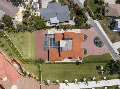 Aerial view of the property.