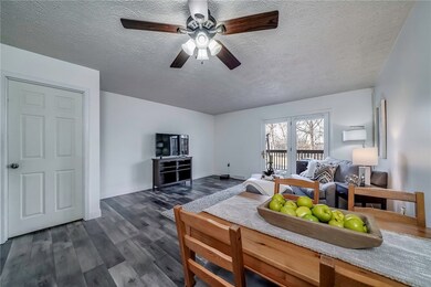 Space accommodates a separate dining area