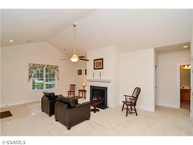 Living Room - Spacious living room with vaulted ce