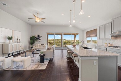 Living room and kitchen