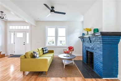 Living room with healthy amount of natural light,
