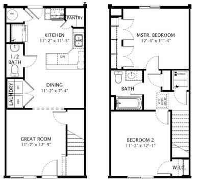 4. 6 Plex Middle Unit Type B - 2 Bedroom