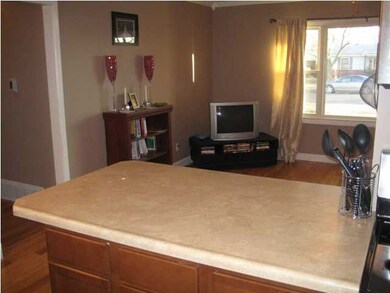 View of living room from kitchen