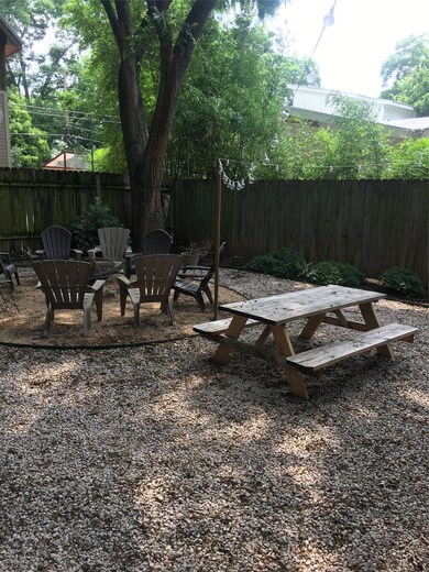 View of fenced backyard