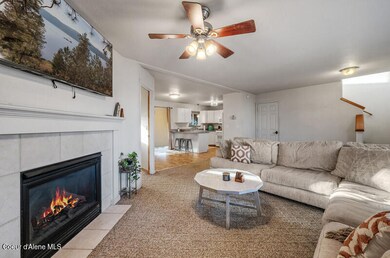 Cozy gas fireplace