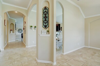 View from the entry of the home with upgraded flooring through out the house