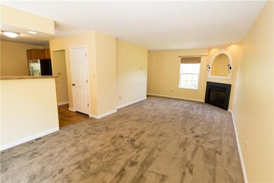 The family room runs the length of the home with s