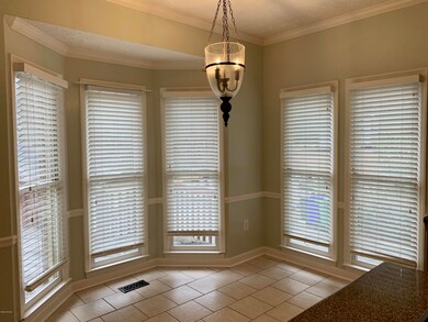Bay windows in breakfast area