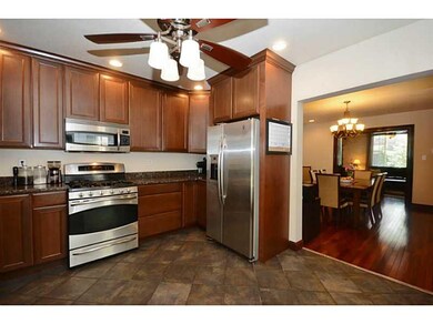 Kitchen. Large Paddle Fan/Light Combo; Tiled Floor