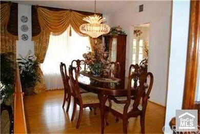 formal dining room overlooks living room
