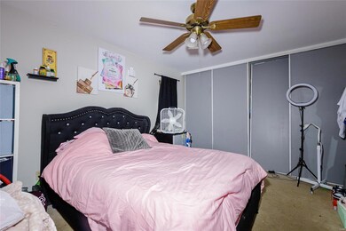 Master bedroom with double closets