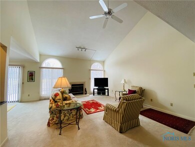Huge living room with vaulted ceiling.