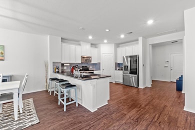 Kitchen featuring stainless steel appliances, a p