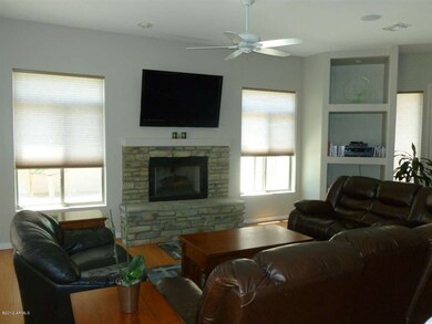 Great room with fireplace