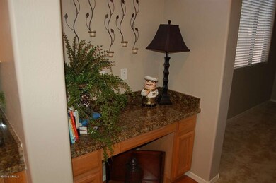 kitchen built in desk off to side