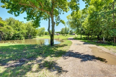 Pond and driveway