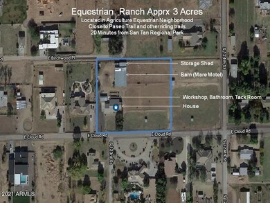 Satellite view of ranch