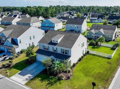 Aerial view of residential area