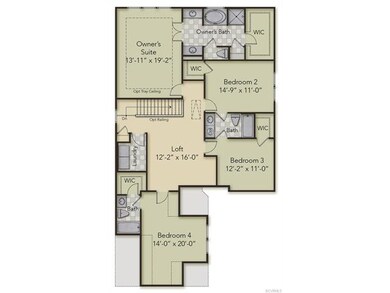 Rendering of the first floor layout