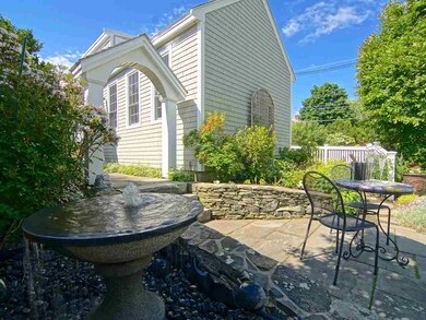 Take a break and enjoy the sounds and sites of the water feature that graces the patio area.