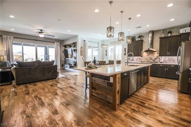 Open floorplan with gourmet kitchen, great room &